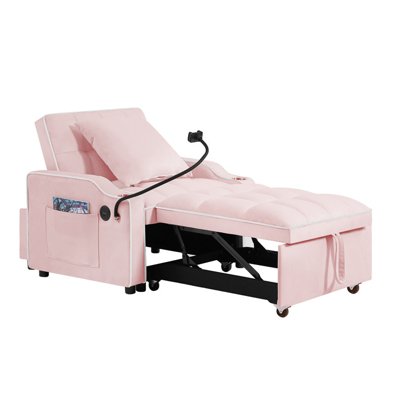 Mintie Velvet Accent Chair, Pink Velvet