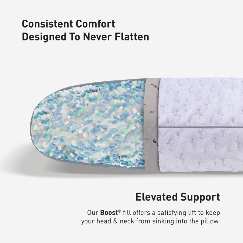 White Medium Hybrid Hypoallergenic Performance Pillow