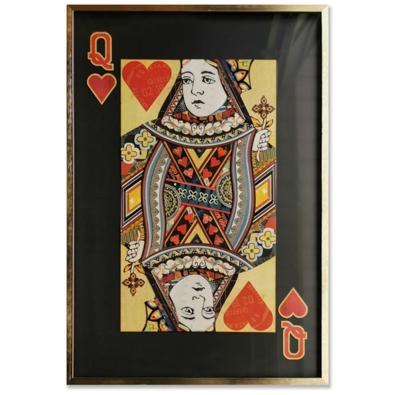 Carte à jouer «Queen of Heart», Or