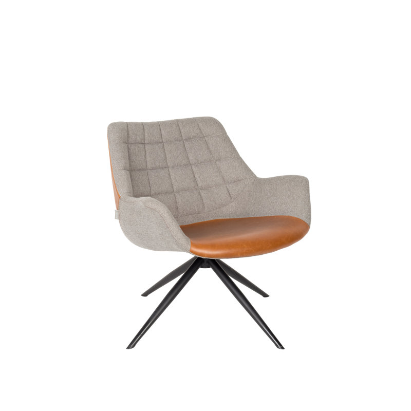 Doulton Faux Leather Armchair, Brown/Beige Faux Leather