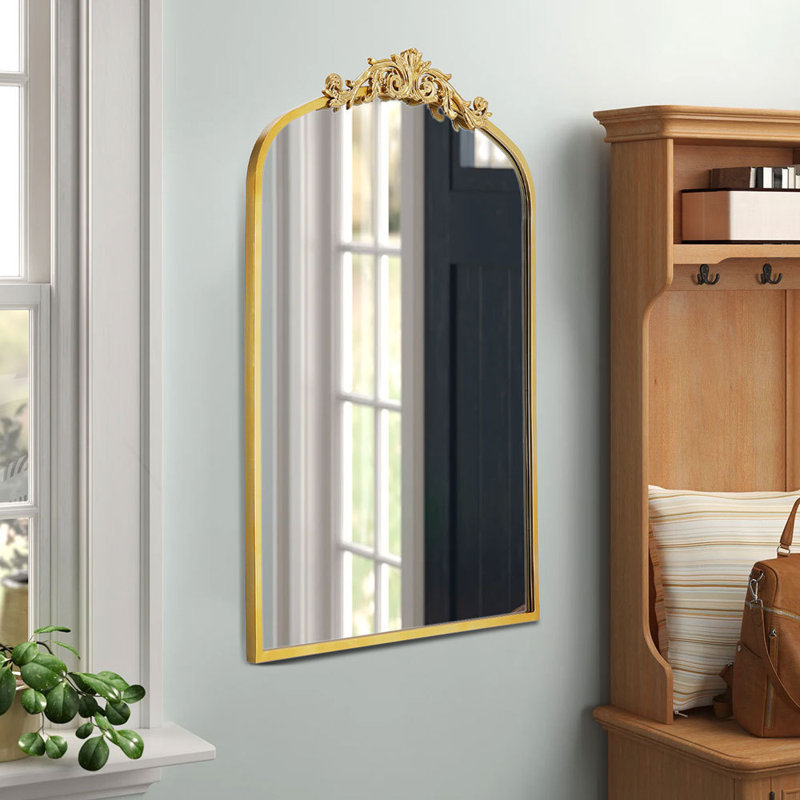 Dungonnell Iron Arch Mirror, Gold, 89.5cm H x 60cm W