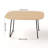 Modern Coffee Table - Minimalist Oak Veneer Top with Carbon Steel Legs, Small Space Living Room & Apartment Essential, Internet Famous Home Decor-915340762