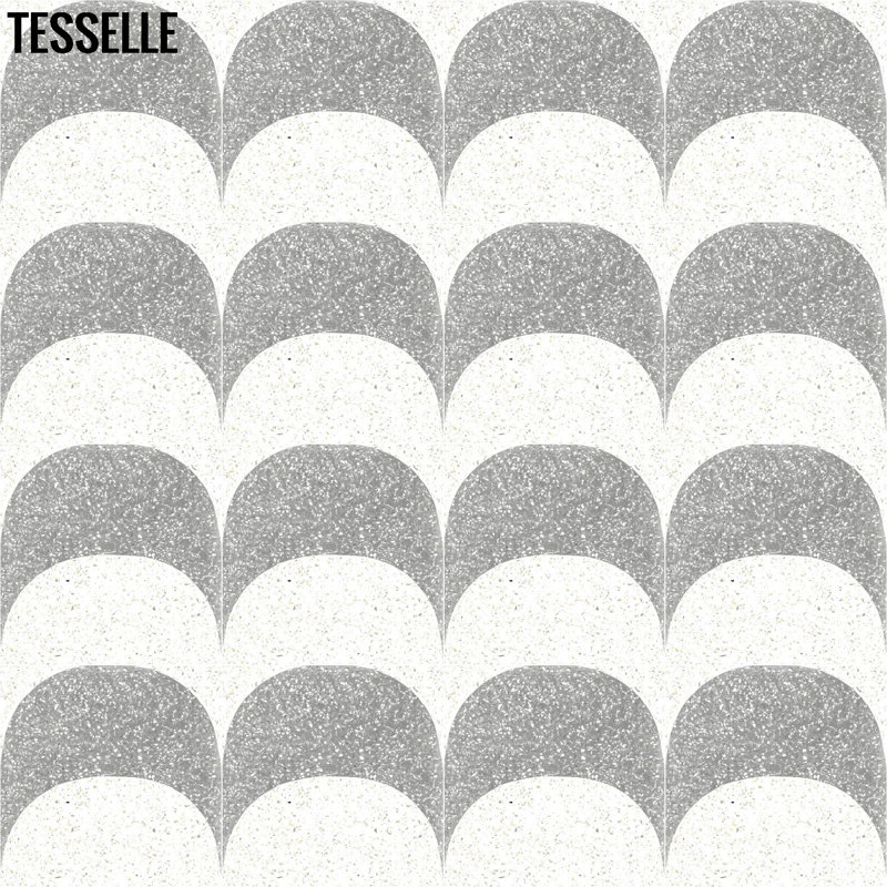 Copacabana 8" x 8" Cement Patterned/Concrete Look Wall & Floor Tile, Silveria