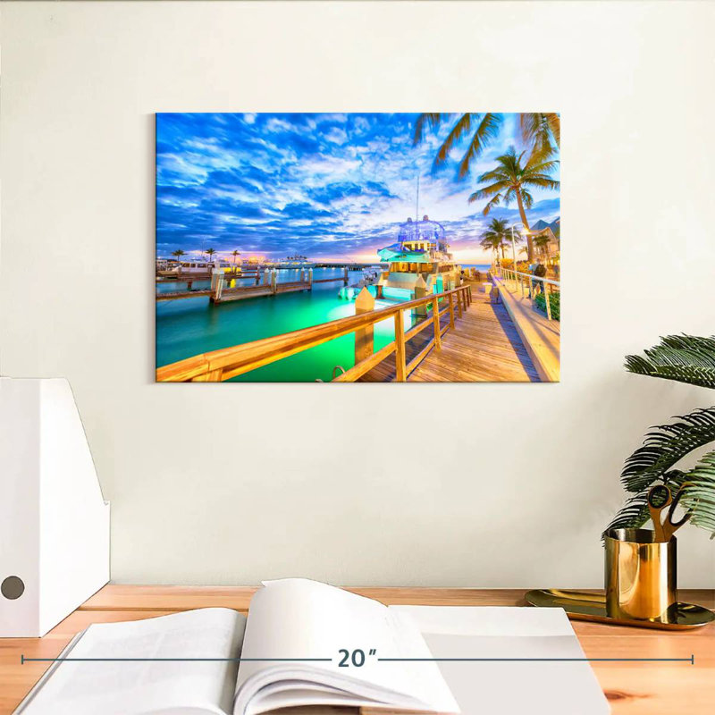 Mehar Key West Bridge Sunset, 8" H x 12" W
