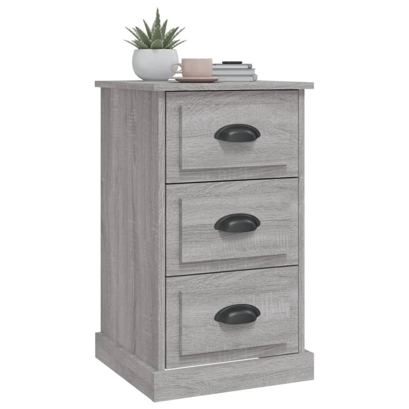Curci 39 cm W Bedside Table, Grey Sonoma