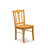 Dublin Dining Chairs - Slat Back Wooden Seat Chairs, Set of 2, Oak