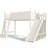 Wooden Loft Bed with Shelves, Wardrobe & Detachable Slide-125006284-125006286