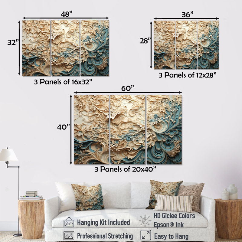 Ensemble d'illustrations murales Minimalisme, H 40 po x l 60 po x P 1 po, Toile tendue