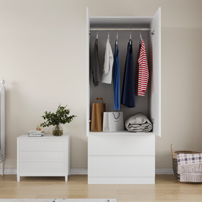 Armoire penderie avec tiroirs Chayton