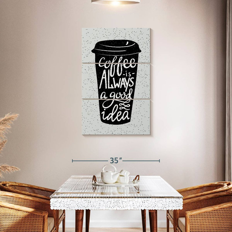 Yarlin Good Ideas And Coffee, 45" H x 28" W