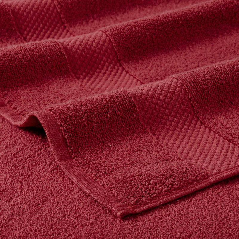 Ensemble de serviettes 100% coton Splash 100% coton Splash, essuie-mains absorbants doux 550 g / m² pour salle de bain, spa et usage quotidien, certifié OEKO-TEX, paquet de 4, rouge