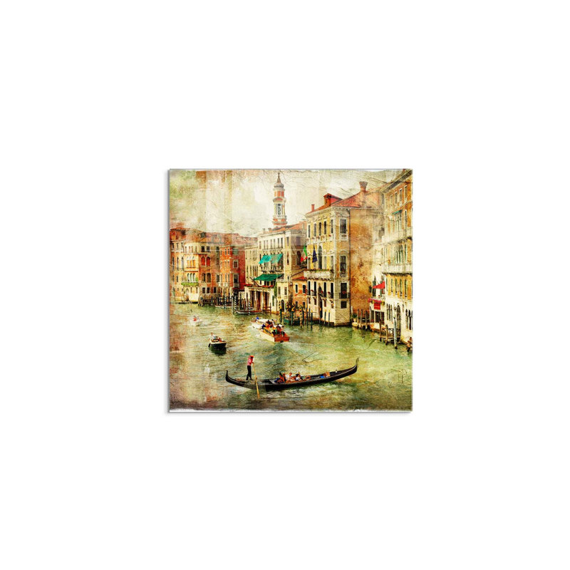 Élégante peinture décorative en verre trempé 23,6 po x 23,6 po | 100% verre trempé, épaisseur: 0,16 pouce | Parfait pour la décoration intérieure, le salon et le bureau | Pièce d'art moderne, durable et élégante