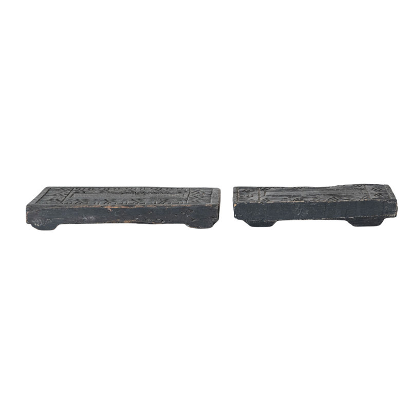 Found Carved Wood Riser