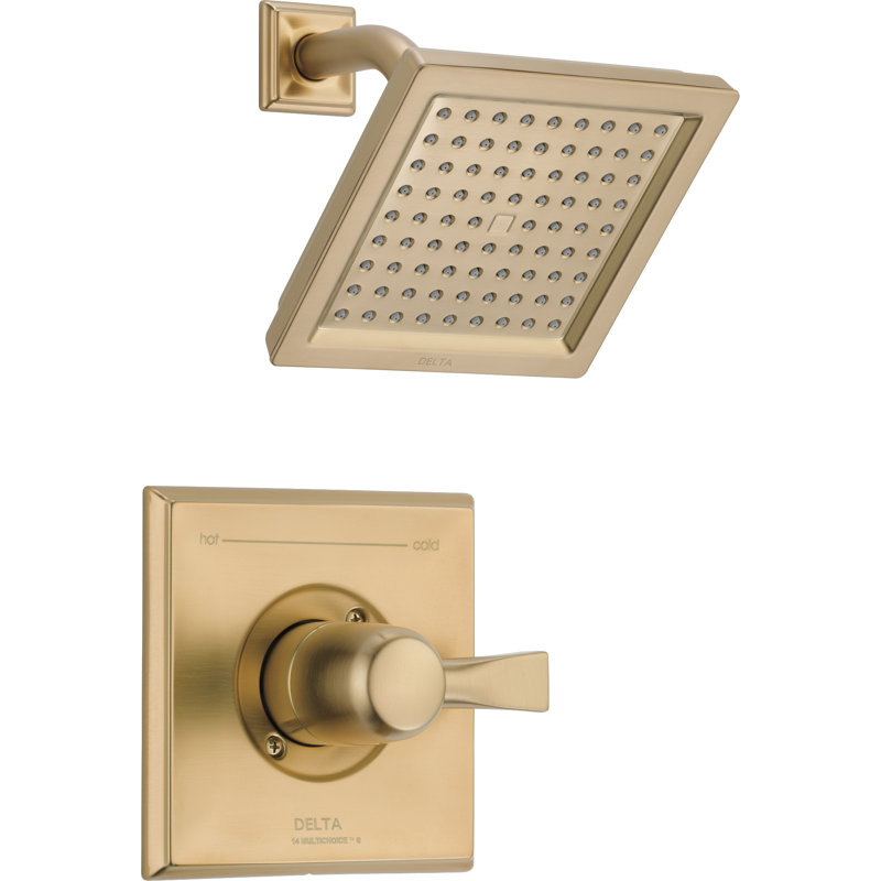 Dryden 14 Series Single-Function Shower Faucet Set, Shower Valve Trim Kit, Brilliance Champagne Bronze