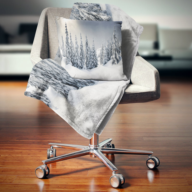 Winter Landscape - Landscape Printed Throw Pillow