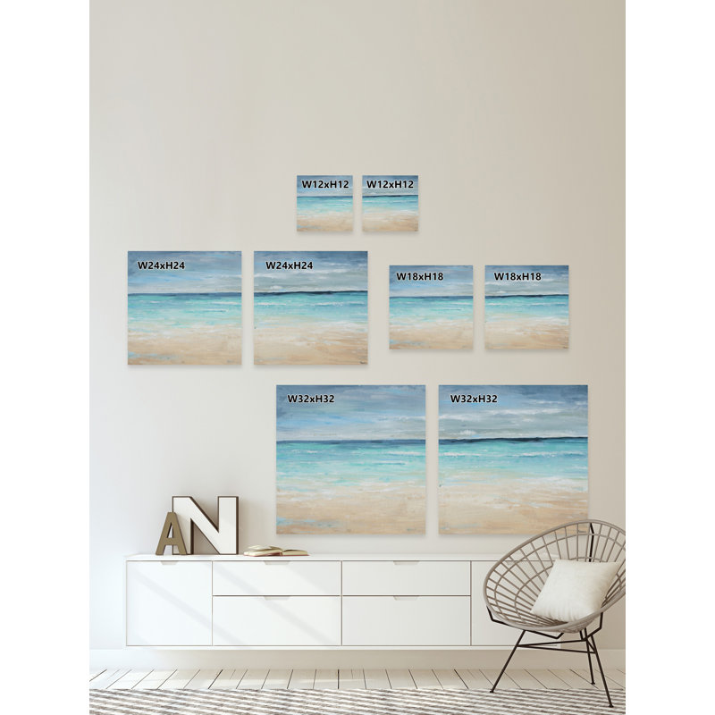 " Blue Coast " by Parvez Taj 2 - Pieces, 48" H x 48" W x 1.5" D