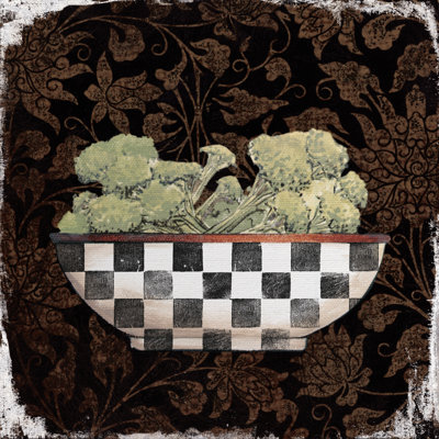 Bowl Of Broccoli - Wrapped Canvas Painting