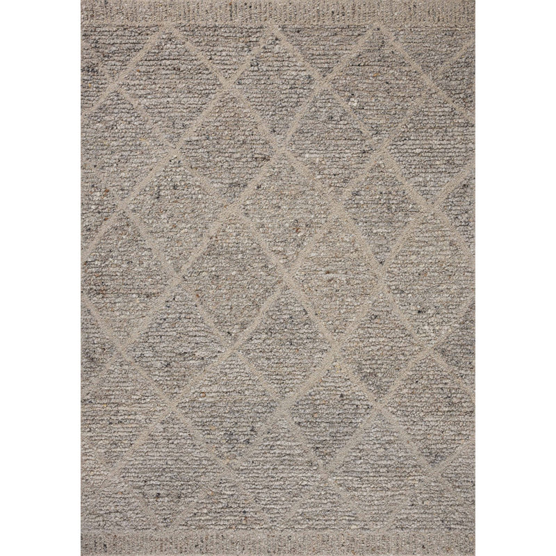 Pebble Gray Tufted Wool Rectangular Rug 2'3" x 3'9"