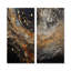 Constellation or étoilé et noir - ensemble de 2 reproductions d'art murales abstraites en métal-1861745626