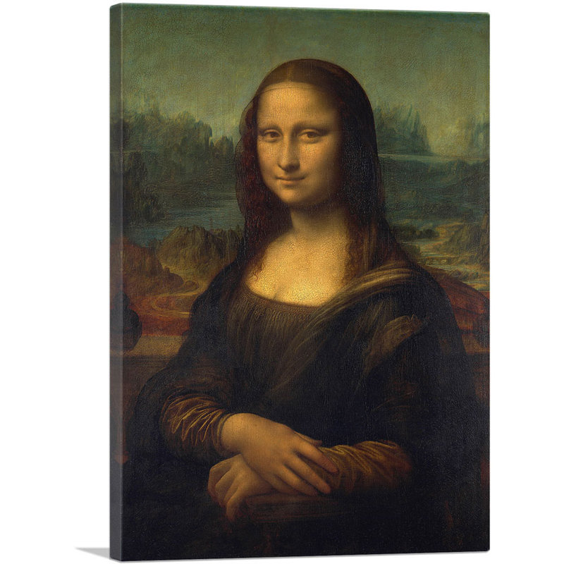 «Mona Lisa 1503» par Leonardo Da Vinci, reproduction d'art sur toile tendue, H 18 po x l 12 po x 1,5 po