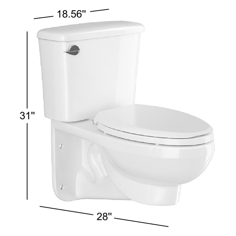 Proflo 1.28 Gallons GPF Elongated Wall Mounted Kit (Seat Not Included)