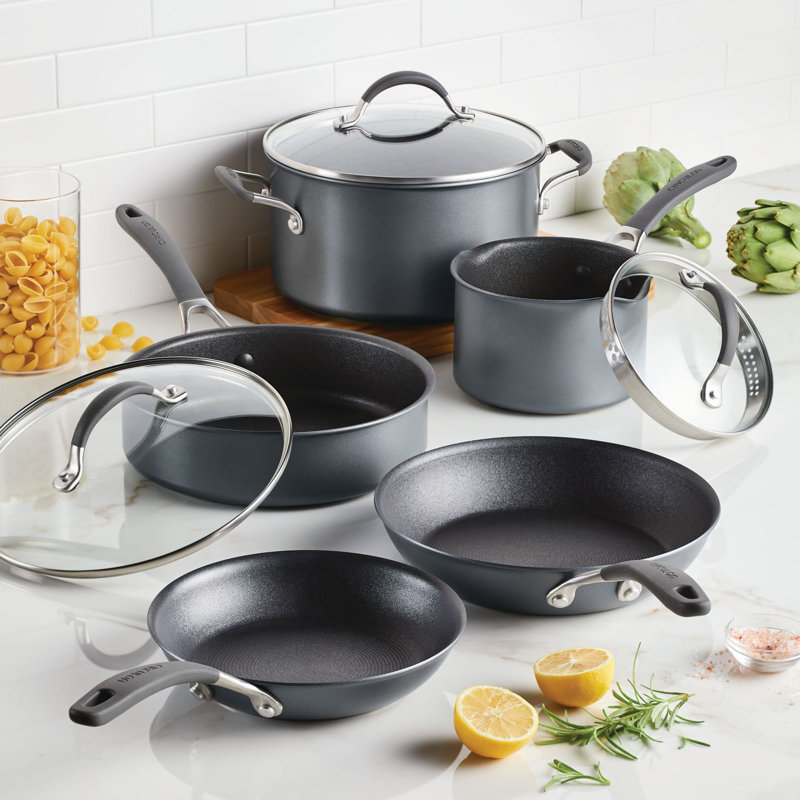 Circulon A1 Series With Scratchdefense Technology Nonstick Induction Pots And Pans Cookware Set, 8 Piece, Graphite