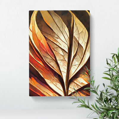 Abstract Autumn Leaf No.1 - Wrapped Canvas