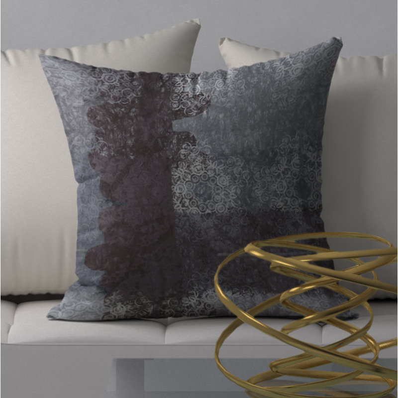 Magnifique housse de coussin carrée/insert, 18 po x 18 po
