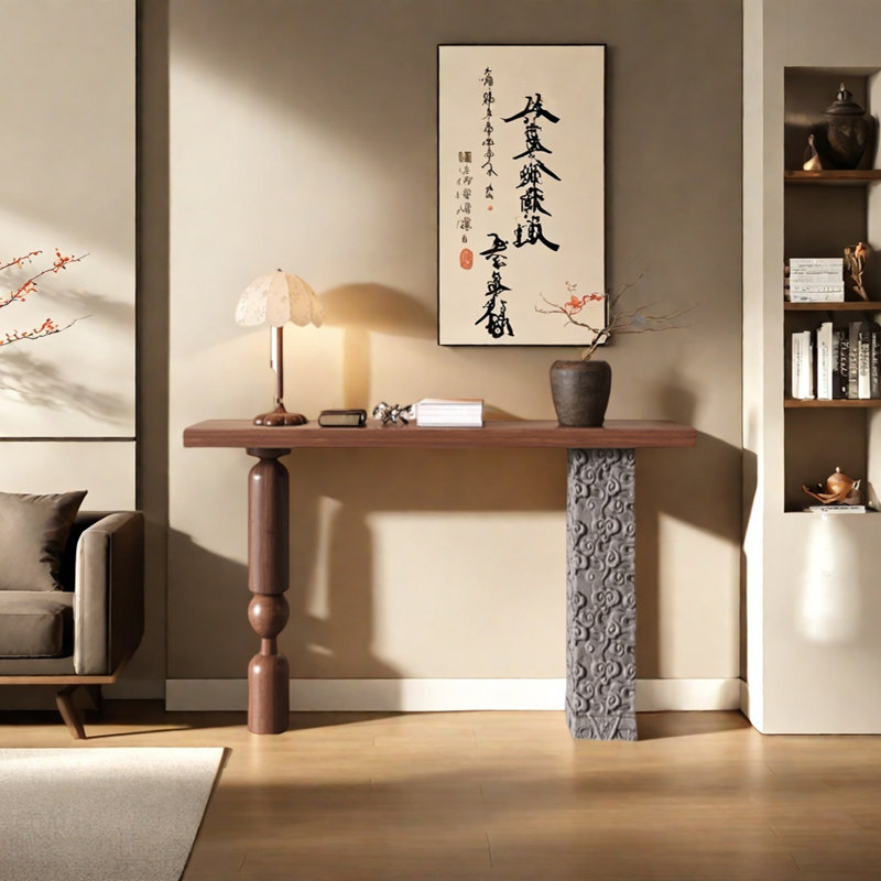 Modern Minimalist Console Table, 31.5" H x 39.37" W x 11.81" D