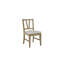 Chaises de salle à manger à dossier à lattes avec placages en hickory durable et siège en rotin naturel