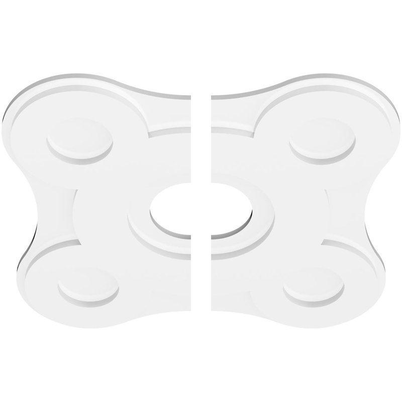 Médaillon de plafond contemporain en PVC de qualité architecturale Lune 22 pi x P 5 po x P 7 1/2 po x P 1 po