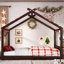 Lit de maison avec lattes de soutien, cadre de lit de maison en bois massif pour enfants, pas de sommier tapissier et structure d'ouverture-2100243951-2100243950