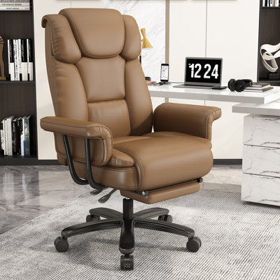 Big and Tall Office Chair, Executive Chair with Wide Seat and Arms, Computer Chair Home Office