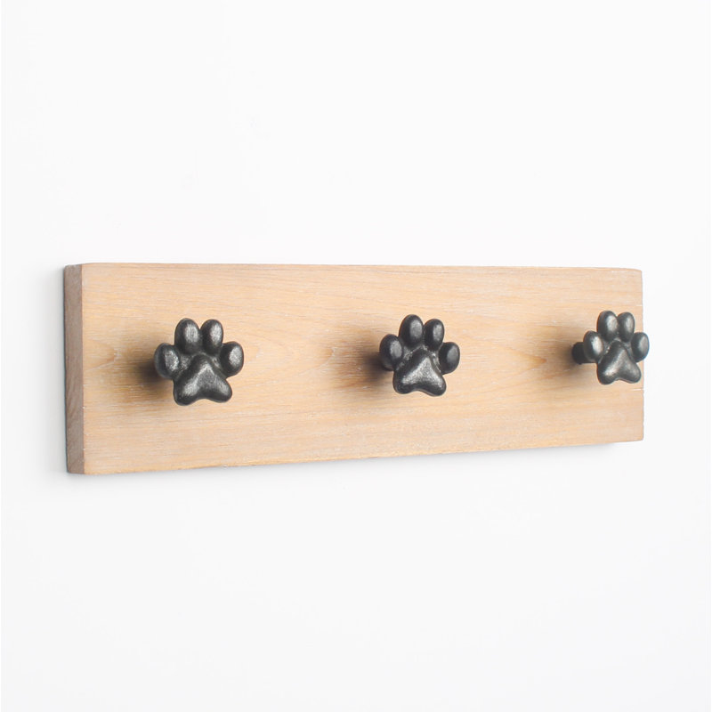Jamie Solid Wood Wall Mounted Required 3 - Hook Wall Mounted Coat Rack