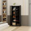 5-Tier Display Cabinet with 3 Color Led Lights and Human Sensor Function-1758435269