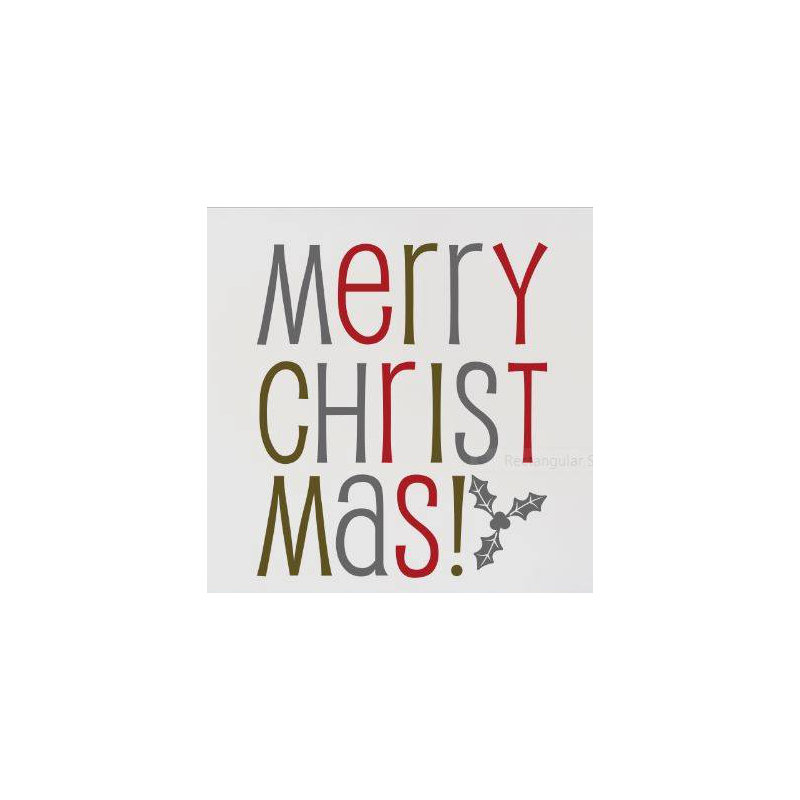 Décalcomanie murale joyeux de noël, H 16 po x l 20 po x P 0,16 po