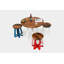 ARS Round Walnut Wood Dining Table-21385679