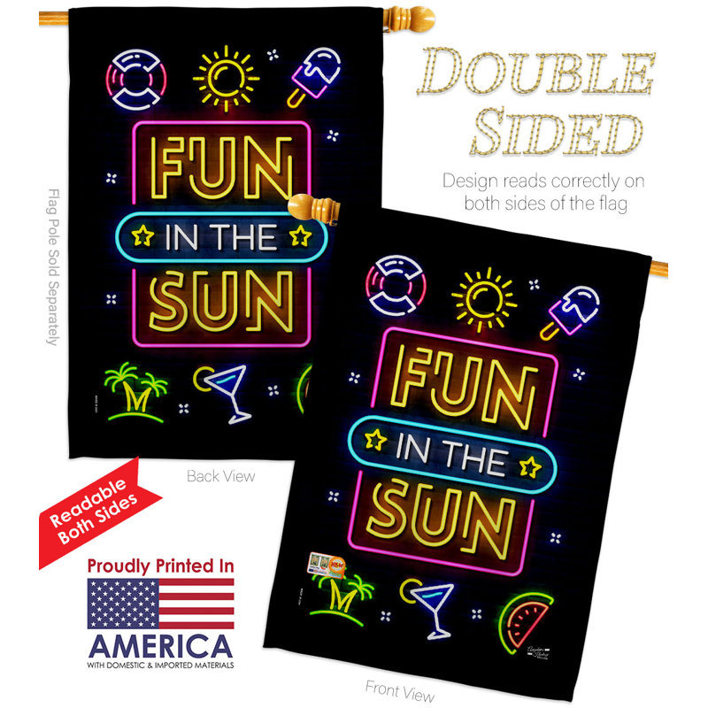 Double Sided 40 in. H x 28 in. W Polyester House Flag