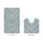 Annaclara Premium 100% Cotton 1990 GSM 2-Piece Tufted Chevron Bath Rug Set with Non-Slip Spray Latex Backing, OEKO-TEX® Certified, Super Absorbent and Machine Washable, Blue-71048576-97657150