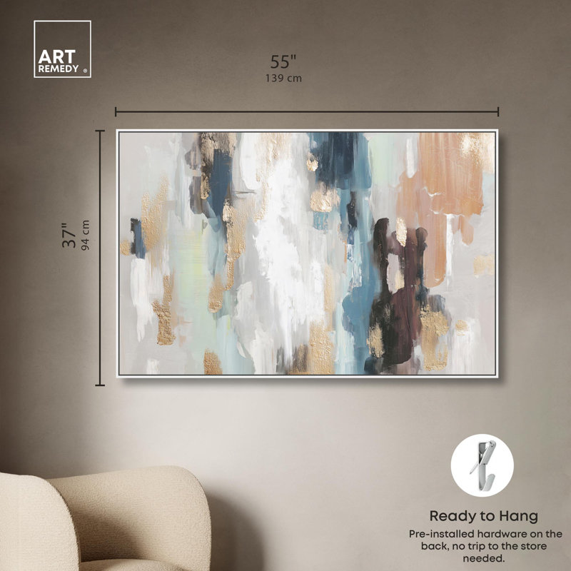 Impression sur toile Golden Descent I Boho Decor par Art Remedy, H 54 po x l 36 po, Structure noire