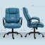 Fauteuil de direction confortable en tissu bleu avec accoudoirs rembourrés-80285729