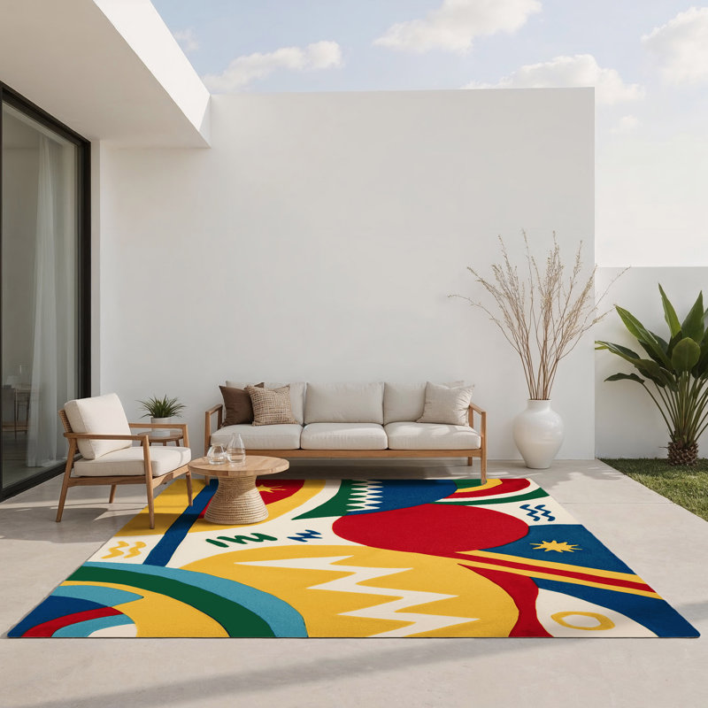 Snazzy Flex Indoor And Outdoor Area Rug, Rectangle 5' x 7'