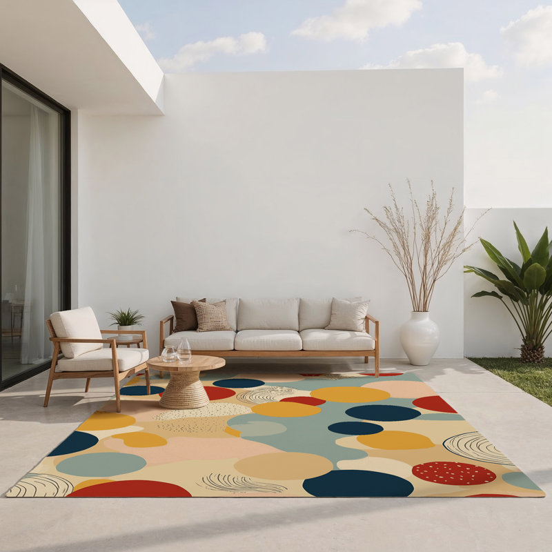Tapis intérieur et extérieur Groovy Beam, Rectangle 1 pi 6 po x 2 pi 6 po