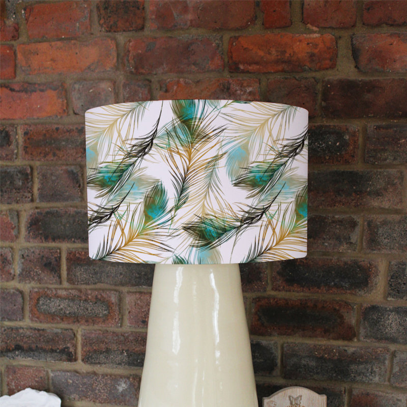 Cotton Drum Lamp Shade ( Uno ), 22cm H x 25cm W x 25cm D