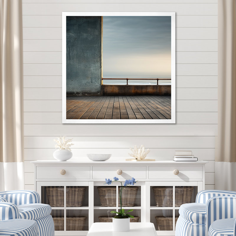 «Horizon I», impression sur toile, Cadre photo blanc, H 24 po x l 24 po