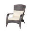 Chaise de patio avec coussins (coussin beige)