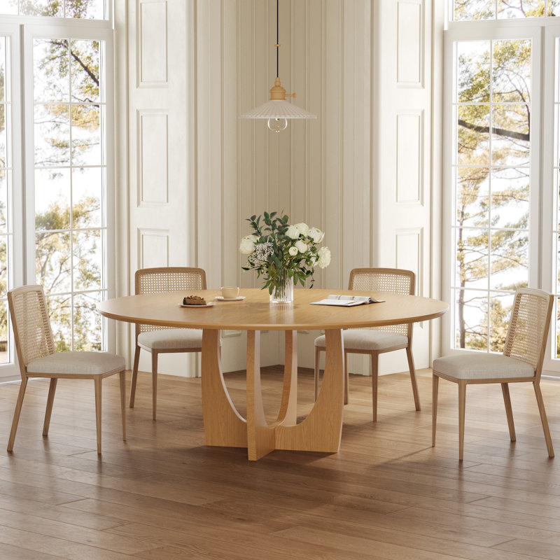 Table de salle à manger 60 ", Bois de chêne