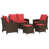 Coussin rouge / cadre brun est en rupture de stock sélectionné