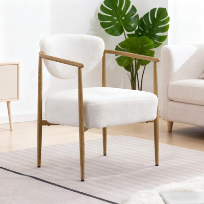 Chaise d'appoint en fausse fourrure pour chaise de salon et chaise de chambre à coucher