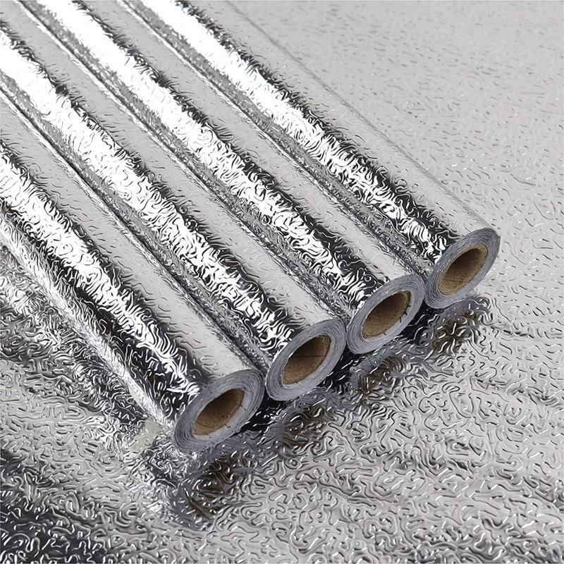 Papier peint dosseret de cuisine en aluminium - Autocollants muraux auto-adhésifs résistants à l'huile, à l'eau et à la chaleur (472 pouces)